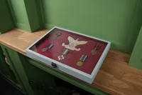 Вітрина А3 з інкрустованим гравіюванням складної форми - вид 9